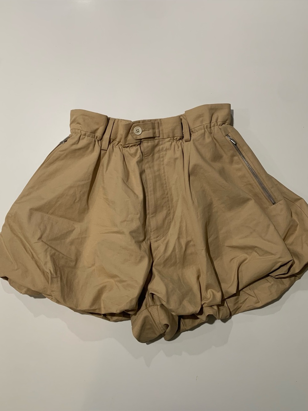 NWOT Zara Balloon Collection High-Waisted Paperbag Bubble Shorts, Coquette, M - Picture 3 of 12
